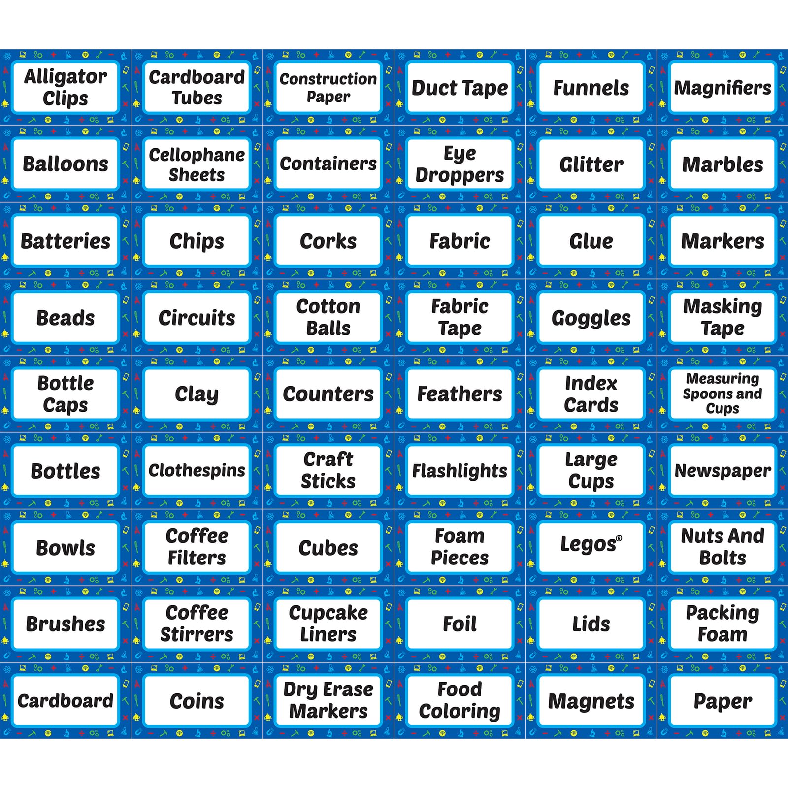 Really Good Stuff EZ Stick STEM and Maker Space Labels - 108 Labels - Image 2