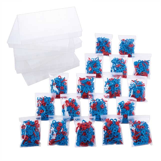 Really Good Stuff EZread Color-Coded Plastic Magnetic Letter Kits - 1,440 Letters, 6 Cases - Image 2