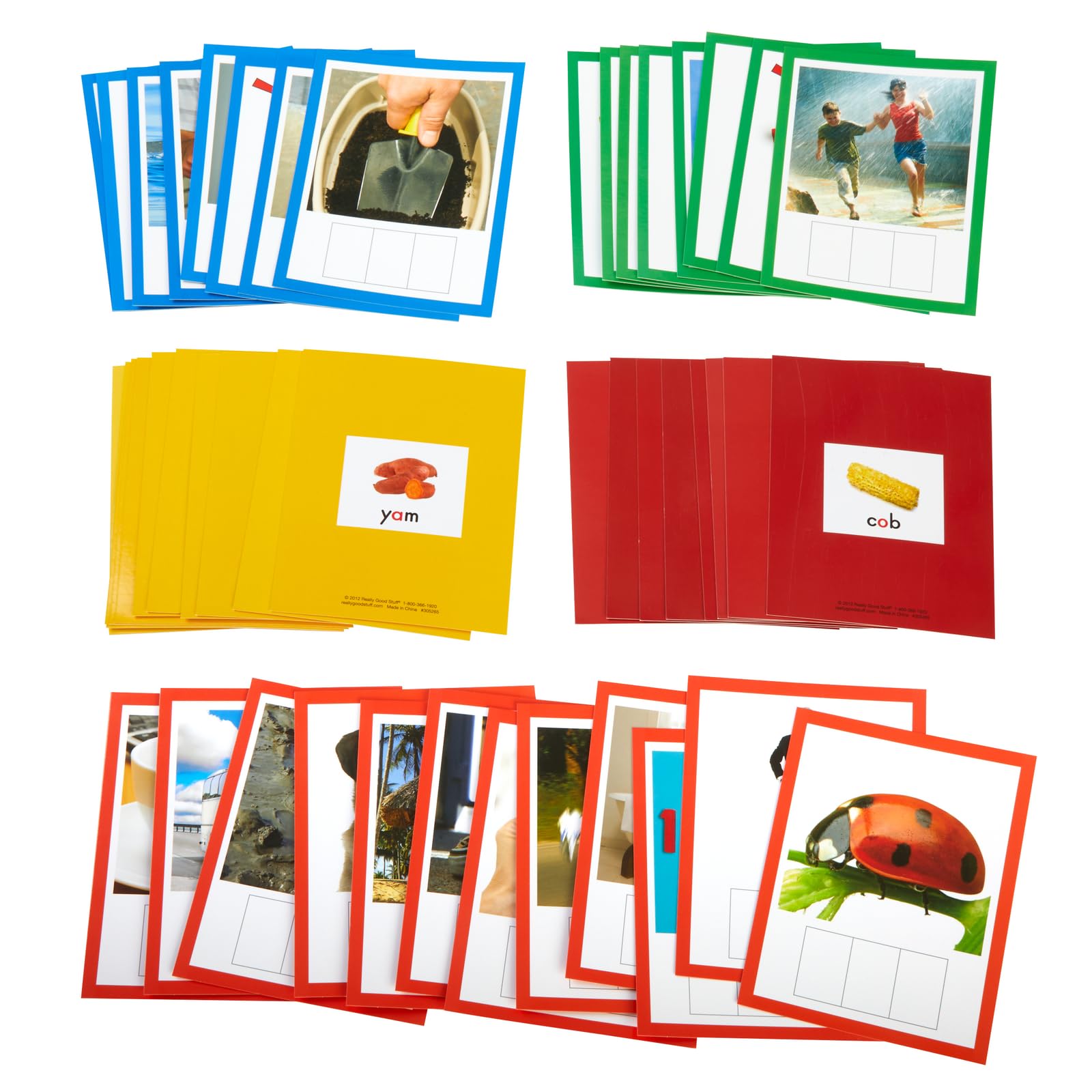 Really Good Stuff EZread CVC Make-A-Word Photo Card and Letter Tile Kit - 47 Cards, 73 Letter Tiles - Image 5