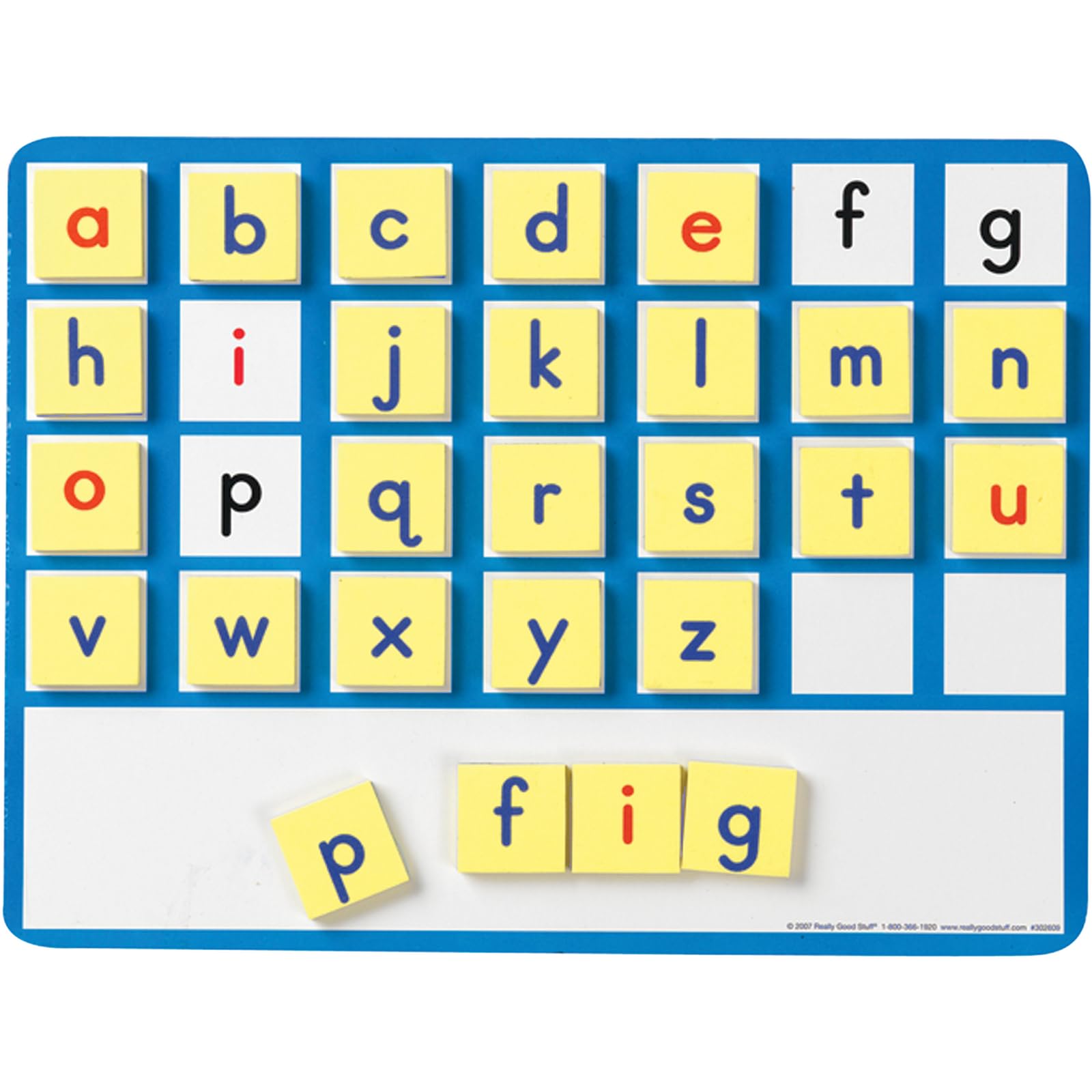 Really Good Stuff EZread Magnetic Word Building Kit - 1 Tray, 52 Letters