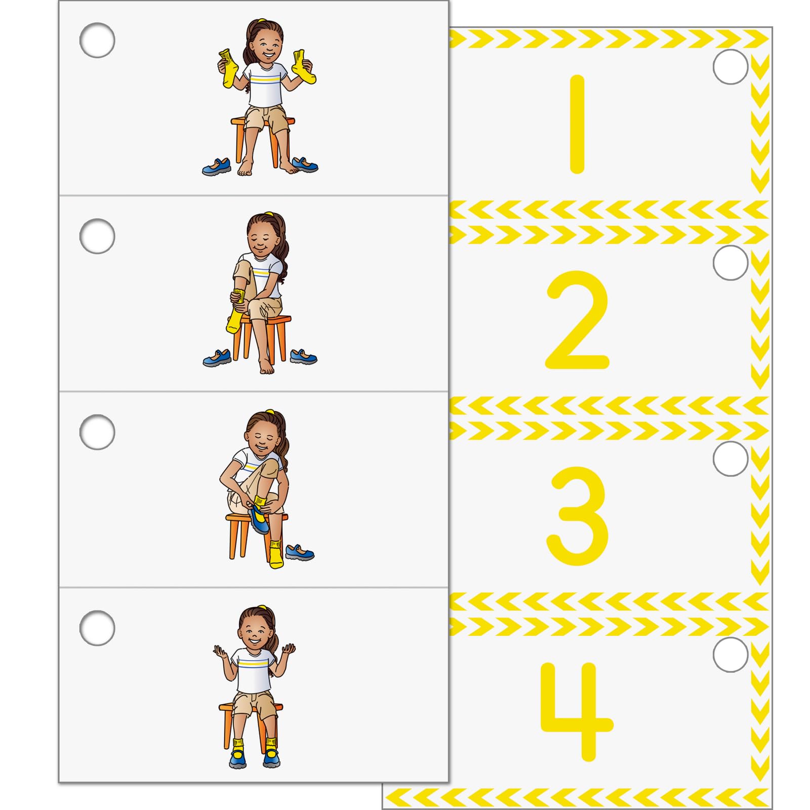 Really Good Stuff EZread Mini Flash Cards: Sequencing - 6 Sets of Flash Cards - Image 2