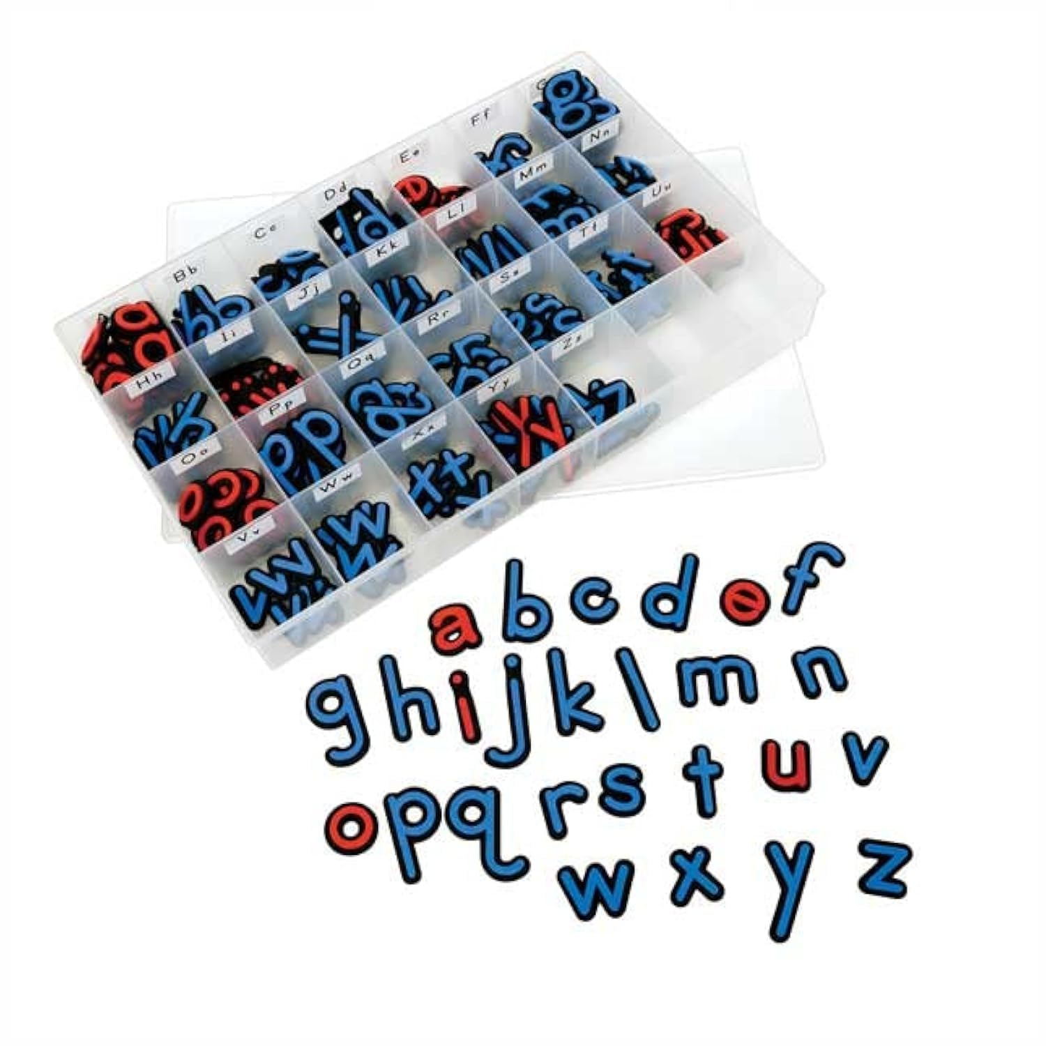 Really Good Stuff EZread Soft Touch Expanded Magnetic Letters and Storage Case