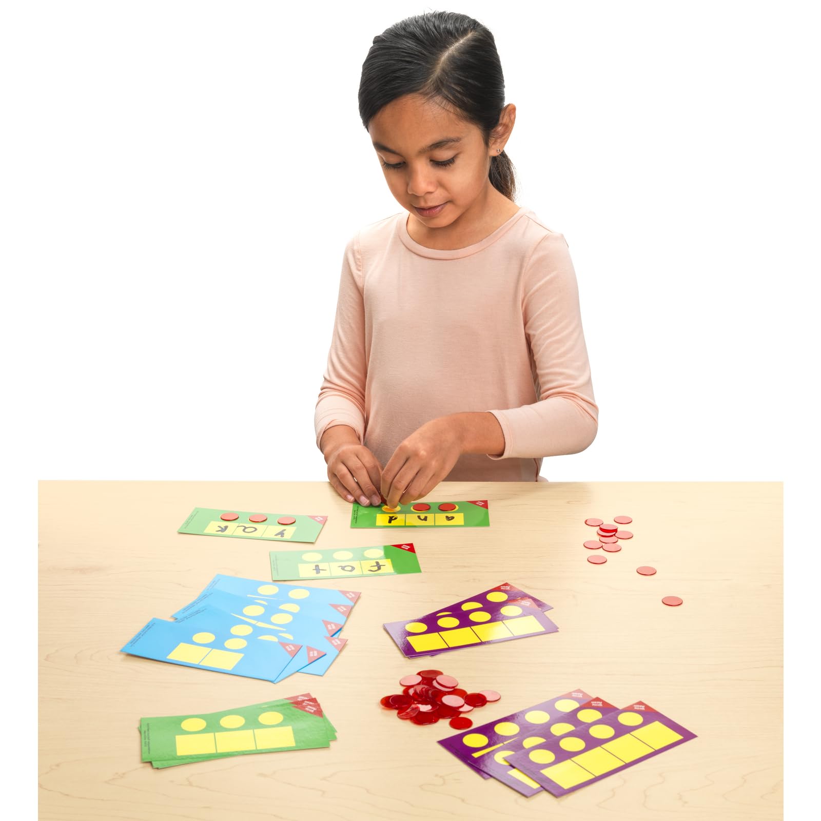 Really Good Stuff EZread Sound Box Mats and Chips - 18 Dry Erase Mats and 60 Chips for up to 6 Students at a Time - Teach Students to Map Sound Patterns, Elkonin Boxes, Science of Reading - Image 3