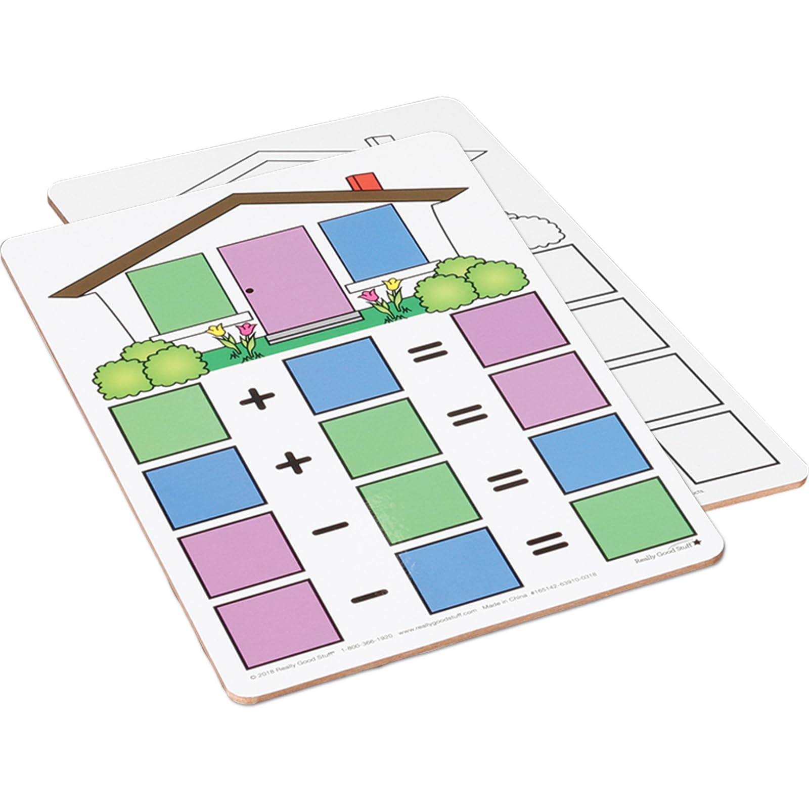 Really Good Stuff Fact Family Dry Erase Boards - Addition and Subtraction - 6 Boards