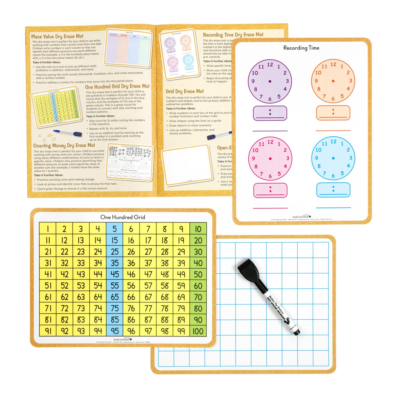 Really Good Stuff Family Engagement Math Kit - Second Grade Students (Ages 7-8) - Math Skills - Educational Kit - Image 4