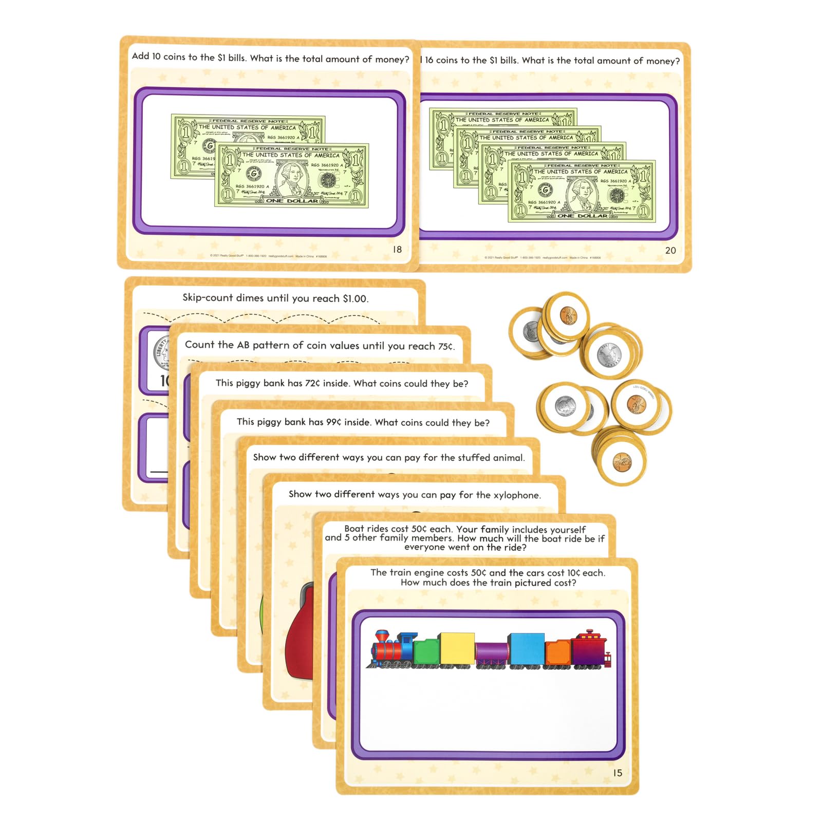 Really Good Stuff Family Engagement Math Kit - Second Grade Students (Ages 7-8) - Math Skills - Educational Kit - Image 6