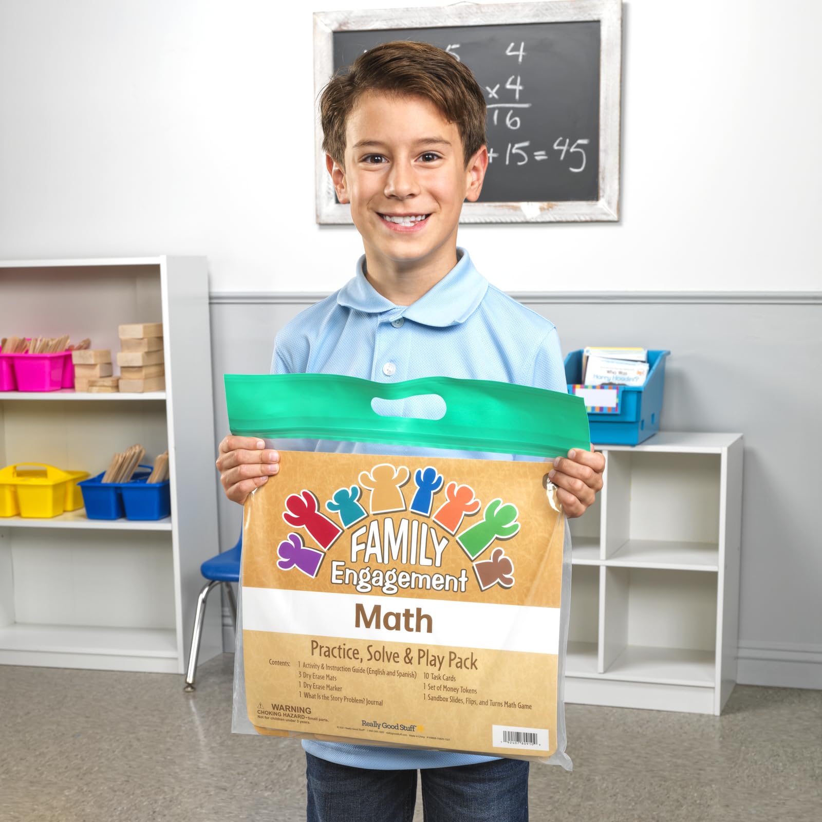 Really Good Stuff Family Engagement Math Kit - Second Grade Students (Ages 7-8) - Math Skills - Educational Kit - Image 7