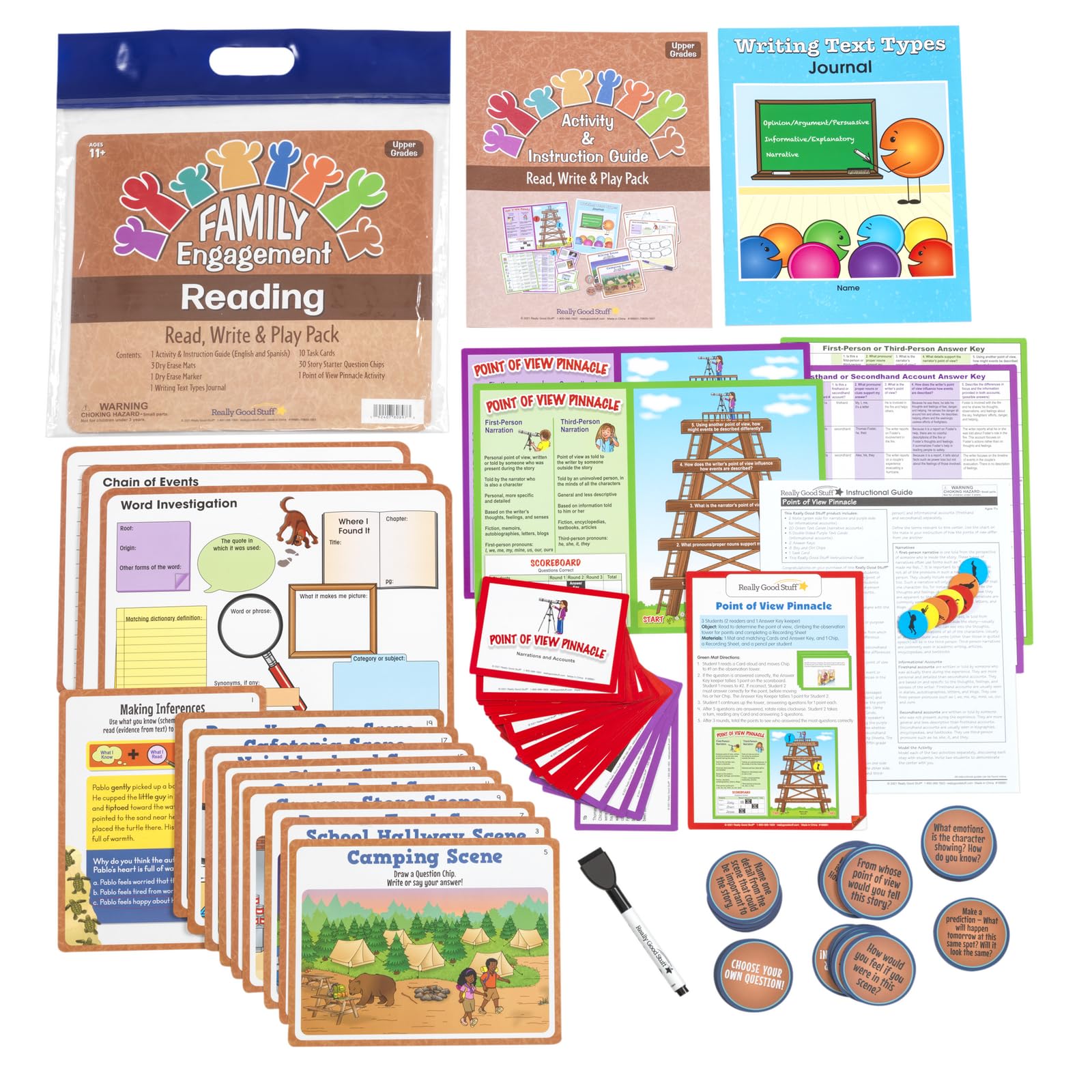 Really Good Stuff Family Engagement Reading - Read, Write and Play Pack -Upper Grades