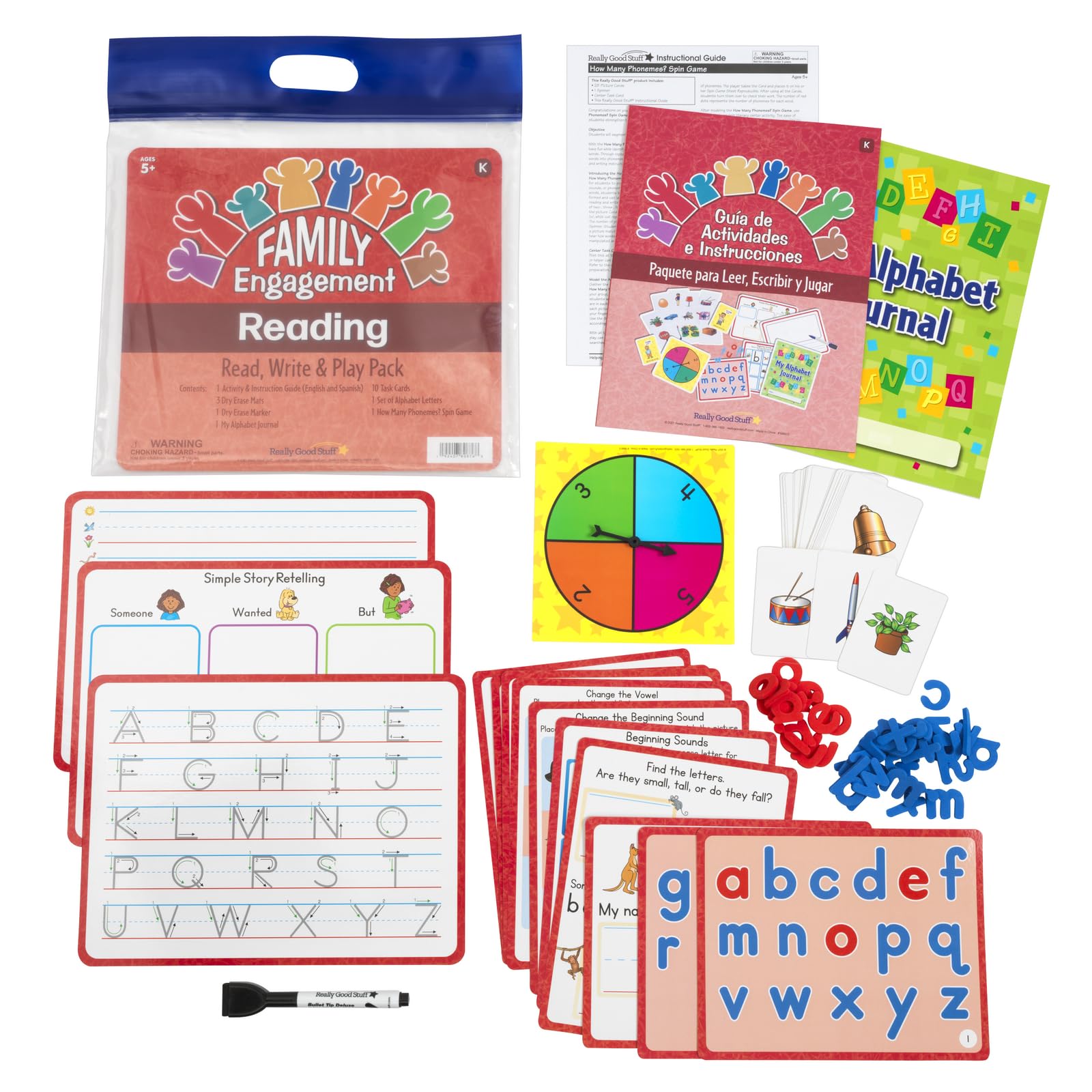 Really Good Stuff Family Engagement Reading - Read, Write and Play Pack - Kindergarten