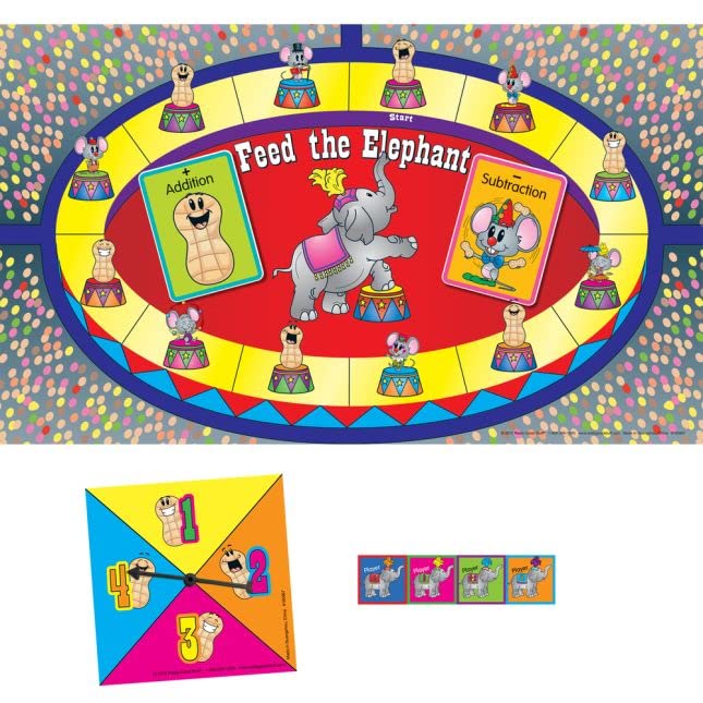 Really Good Stuff Feed The Elephant Addition and Subtraction Numeracy Center - 1 numeracy Center - Image 4