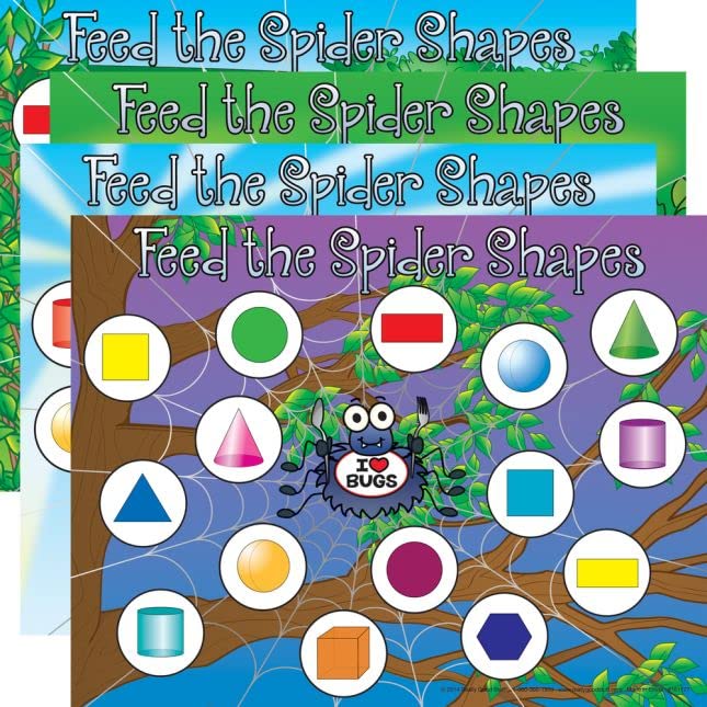 Really Good Stuff Feed The Spider - Shapes Match Numeracy Center - 1 numeracy Center - Image 5