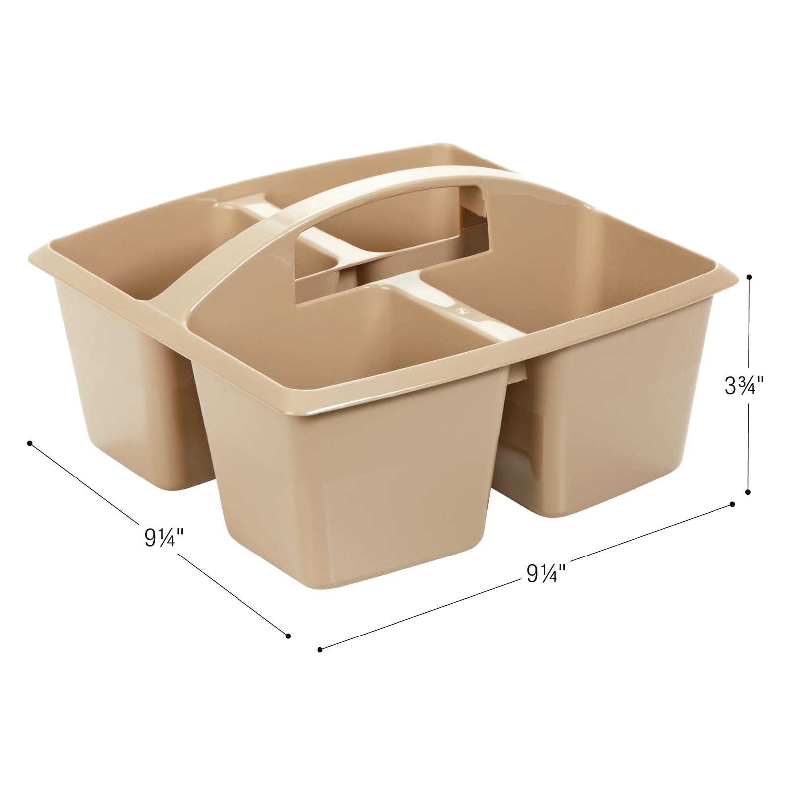 Really Good Stuff Four Equal Compartment Caddies - Tan-6 Pack - Image 9
