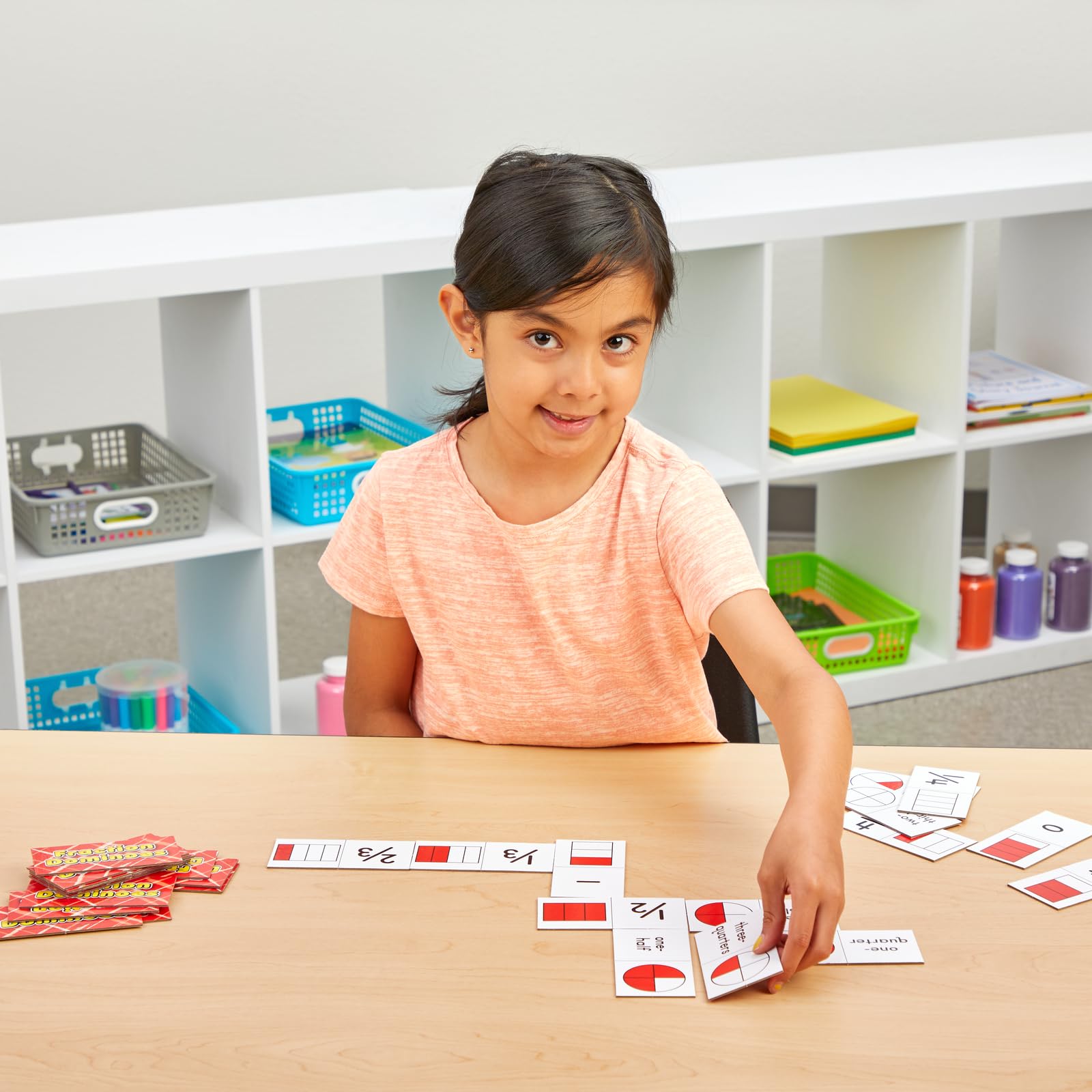 Really Good Stuff Fraction Dominoes Numeracy Center with Storage Bag - Grab and Go Learning Pack - Improve Fraction Recognition with This Fun Dominoes Game - Grades 1-2 - Image 4
