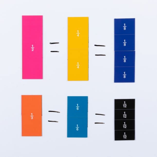 Really Good Stuff Fraction Magnets Set - 16 Color-Coded Magnets - Image 4