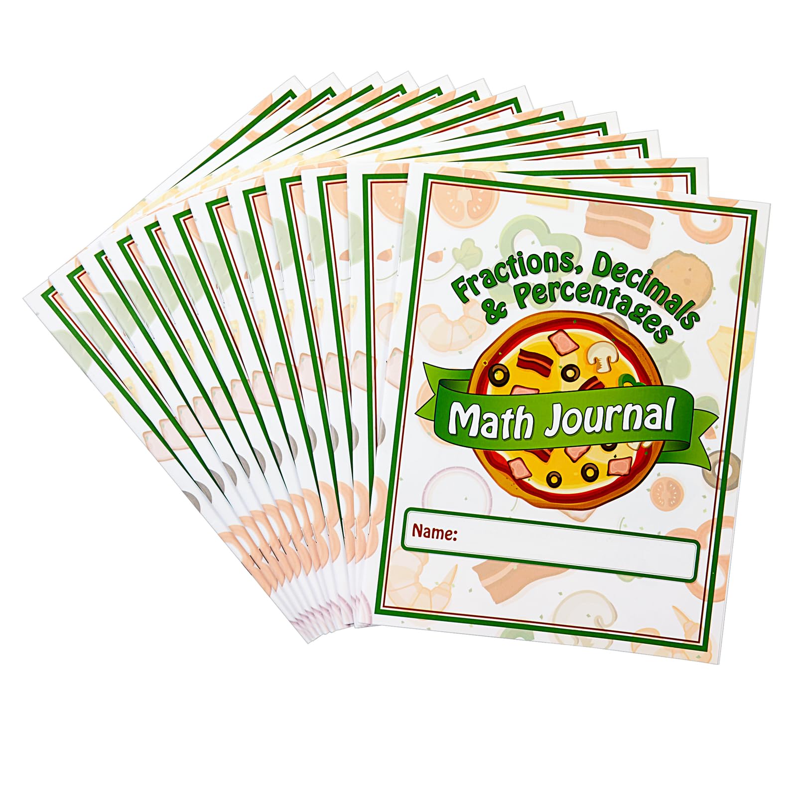 Really Good Stuff Fractions, Decimals, & Percentages Math Journals - Set of 12 - Image 3
