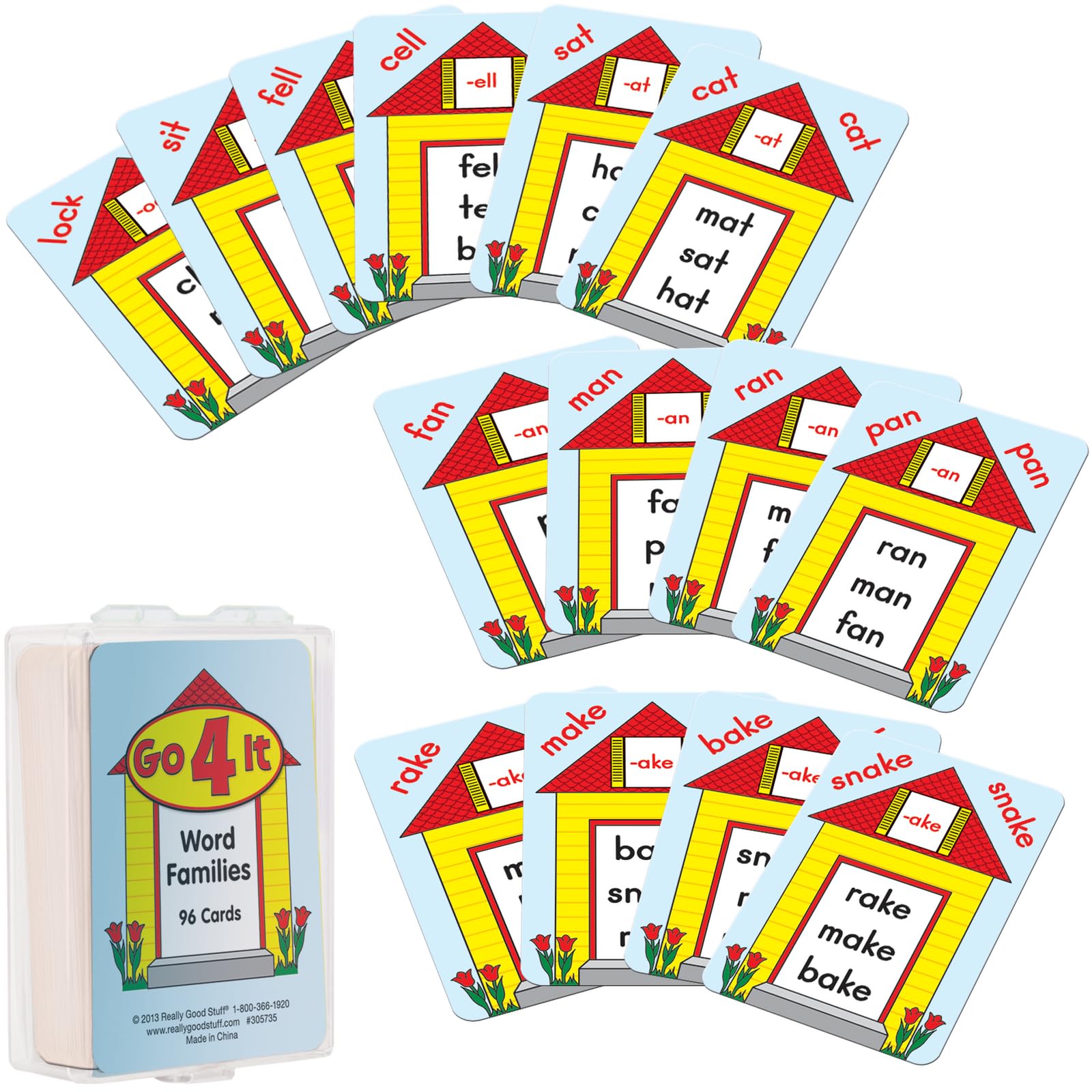 Really Good Stuff Go 4 It! Word Families - 97 Cards