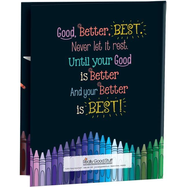 Really Good Stuff Homework Tri-Fold 3-Pocket Folders - 12 folders - Image 3