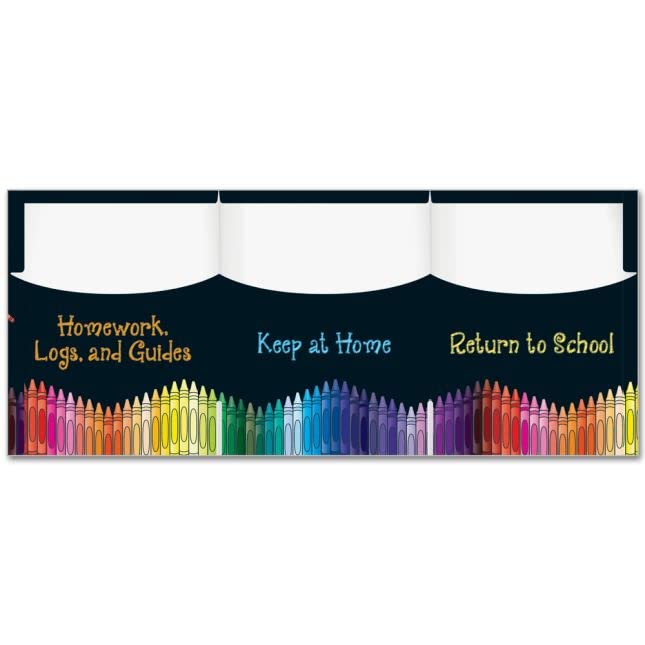 Really Good Stuff Homework Tri-Fold 3-Pocket Folders - 12 folders - Image 4