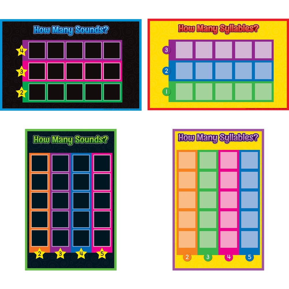 Really Good Stuff How Many Sounds and Syllables? A Segment and Sort Activity - 4 Boards, 60 Chips - Image 4
