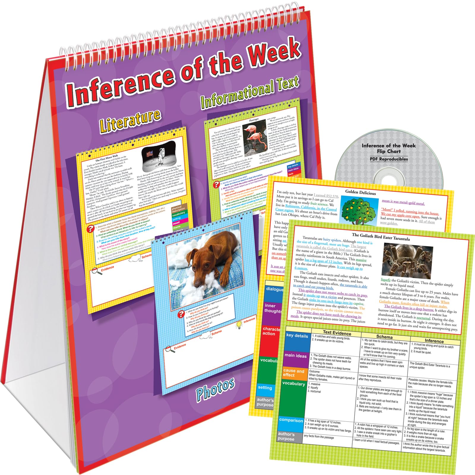 Really Good Stuff Inference Of The Week Flip Chart - 1 flip chart, 10 answer key cards