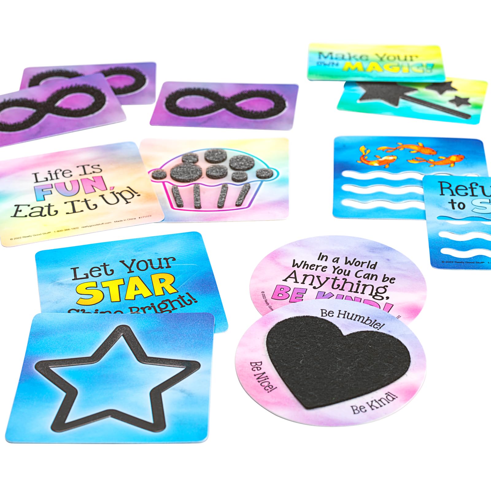 Really Good Stuff Inspirational Sensory Cards 24PK - Social-Emotional Learning - SEL for the Home and Classroom - Sensory - Fidget - Image 3