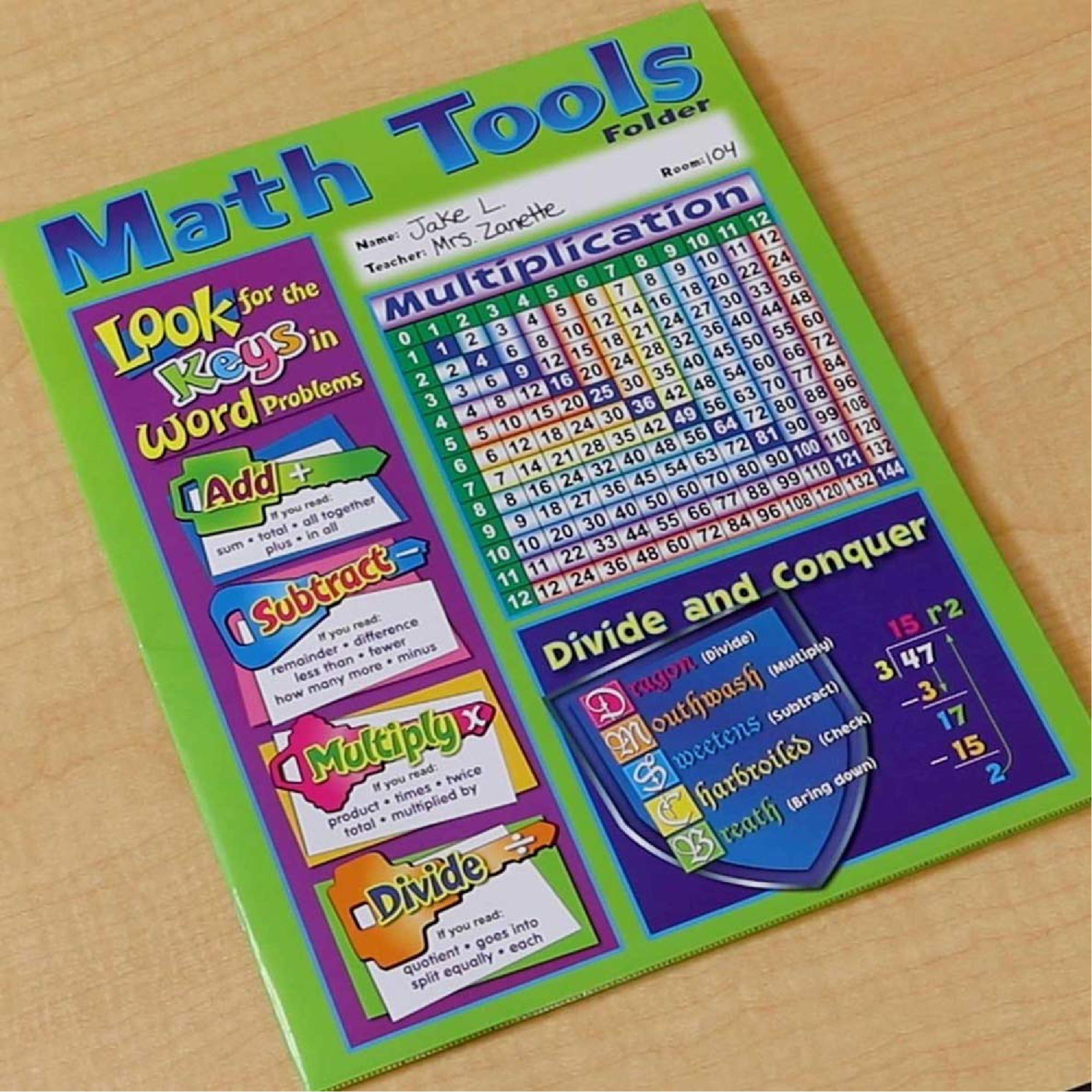 Really Good Stuff Intermediate Math Resource 4-Pocket Folders - Set of 12 - Image 6