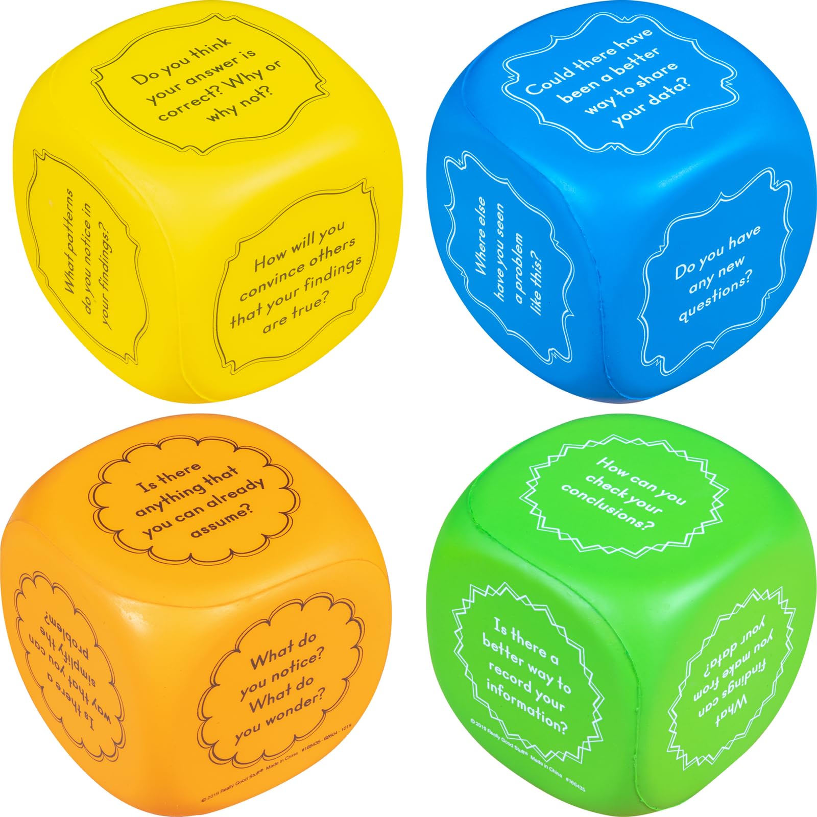 Really Good Stuff Intermediate Science Inquiry Cubes - 4-Pack