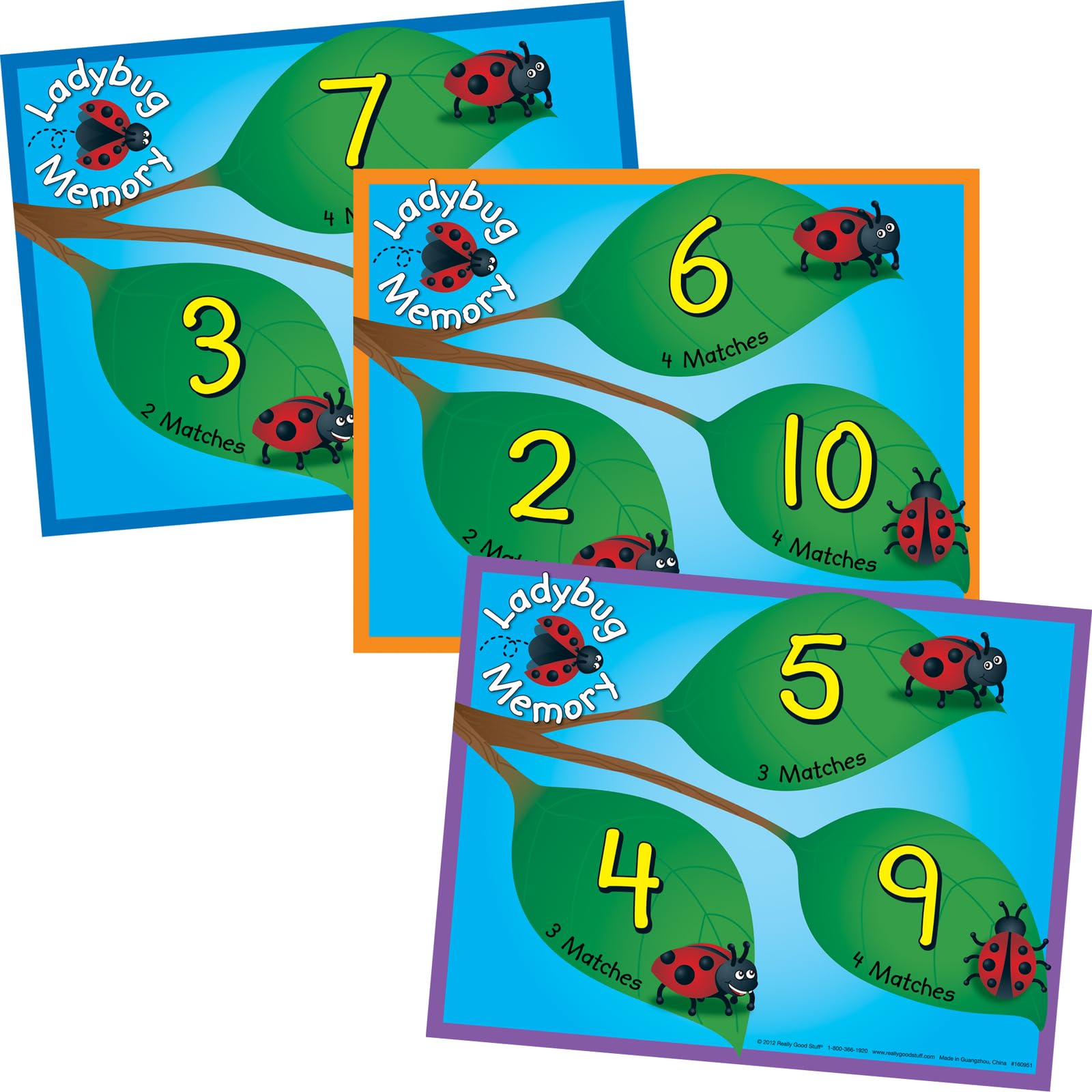 Really Good Stuff Ladybug Sum Match Numeracy Center - 1 numeracy Center - Image 3