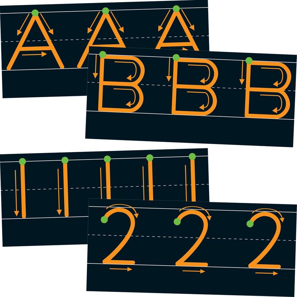 Really Good Stuff Letter and Number Formation Cards Medium - Handwriting, Learning Activities, Homeschool Supplies, Classroom Must Haves