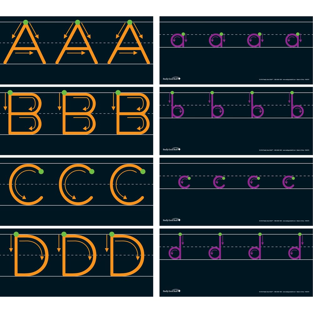 Really Good Stuff Letter and Number Formation Cards Medium - Handwriting, Learning Activities, Homeschool Supplies, Classroom Must Haves - Image 4