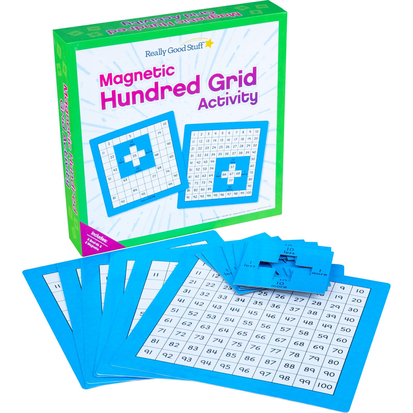 Really Good Stuff Magnetic Hundred Grid Activity ? Set of 6