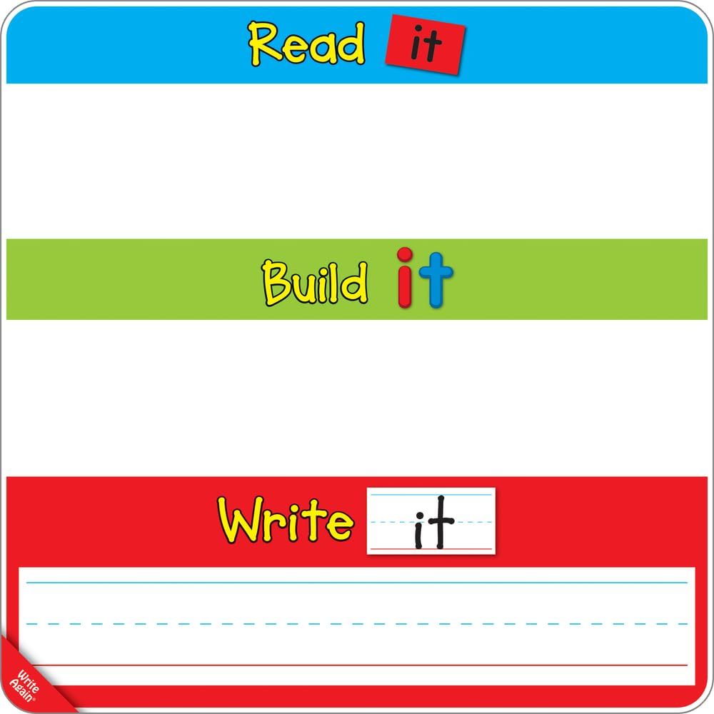 Really Good Stuff - Magnetic Read, Build, & Write Boards (2 Boards) with Magnetic Sight Words & Letters (80 pcs) Kit - Storage Bag & Guide Included - Image 3