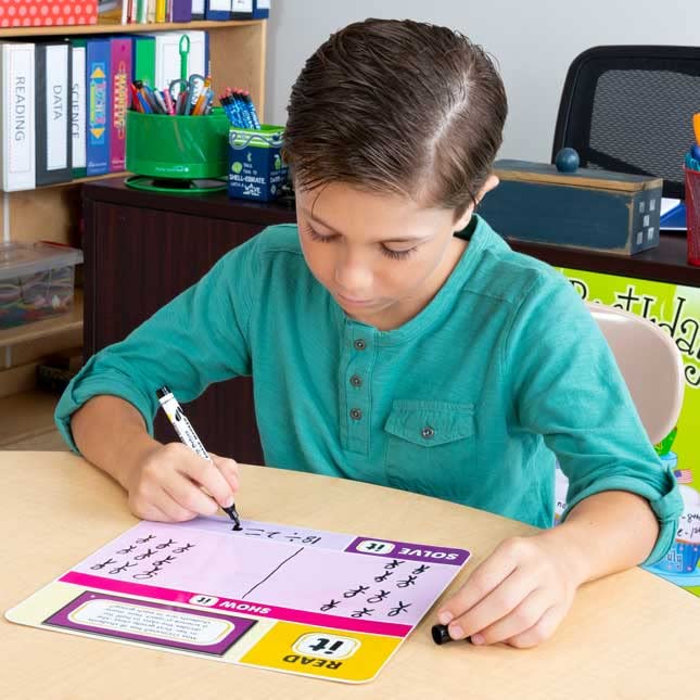 Really Good Stuff Magnetic Read, Show and Solve Math Boards with Multiplication and Division Word Problems Kit - 4 Boards and 48 Magnets - Image 3