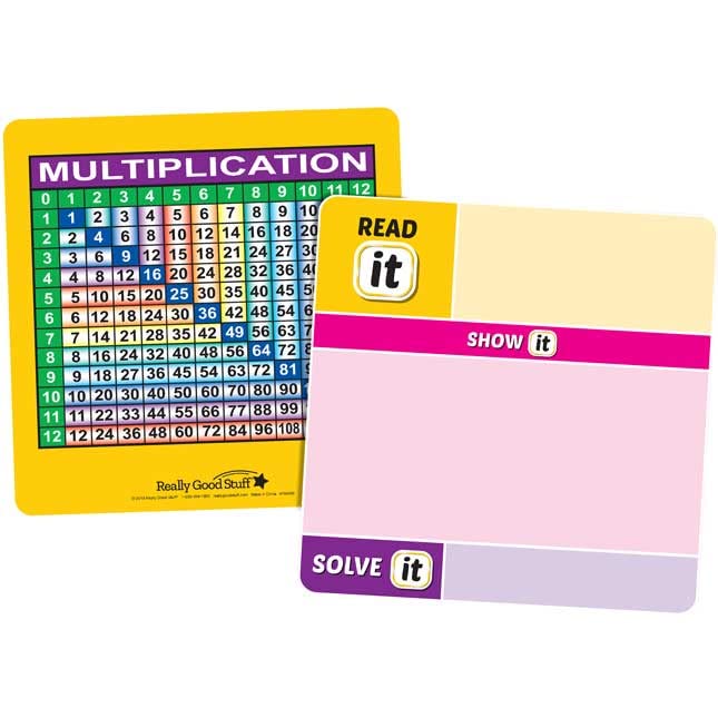 Really Good Stuff Magnetic Read, Show and Solve Math Boards with Multiplication and Division Word Problems Kit - 4 Boards and 48 Magnets - Image 5