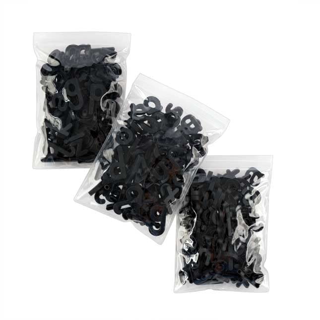 Really Good Stuff EZread Black Plastic Magnetic Lowercase Letter Kit 240 Letters - Image 4