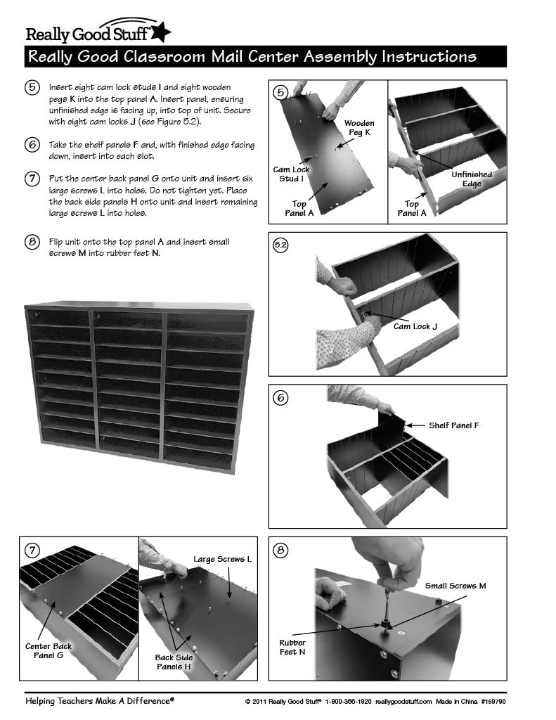 Really Good Stuff Mail Center - 1 Classroom Literature Organizer with 27 Slots – Keep Your Classroom, Office, or Home Office Organized, Durable, Easy Assembly - Image 4