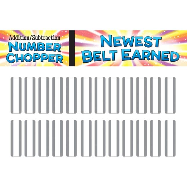 Really Good Stuff Math Facts Karate System Addition and Subtraction Through 1, 000-1 Pocket Chart System - Image 3