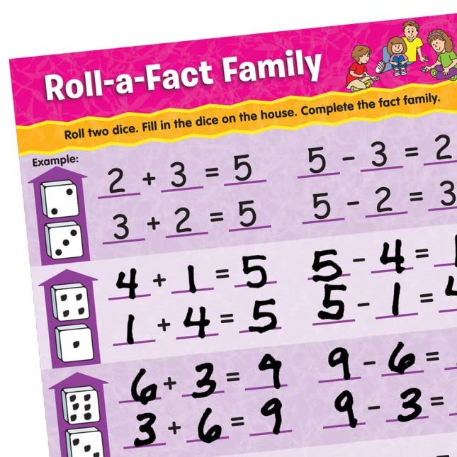 Really Good Stuff Math Mats Dice Games - 12 Mats - Image 8