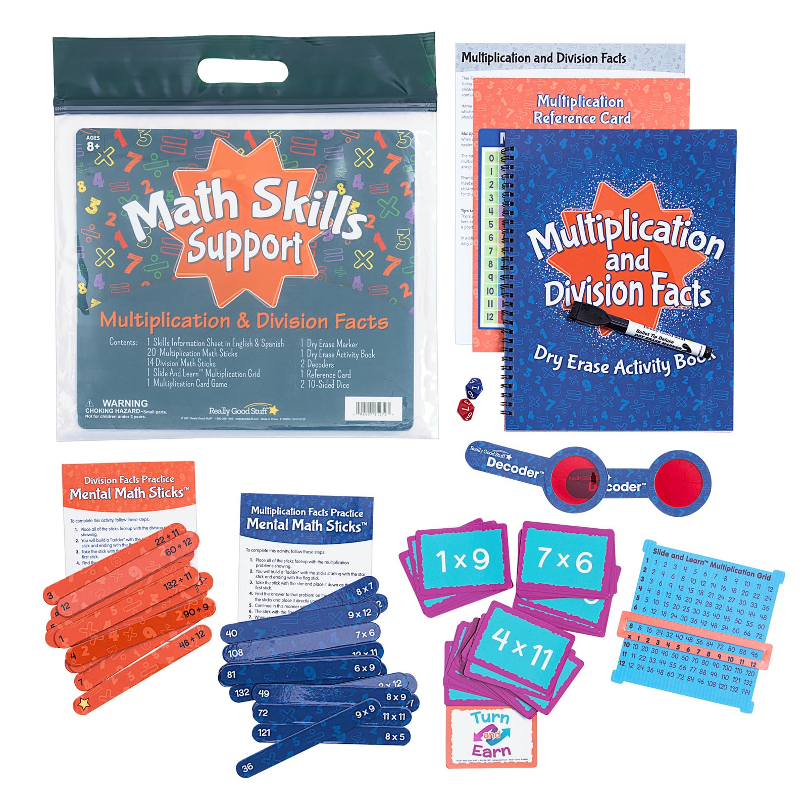 Really Good Stuff Math Skills: Grade 3-5 - Multiplication & Division