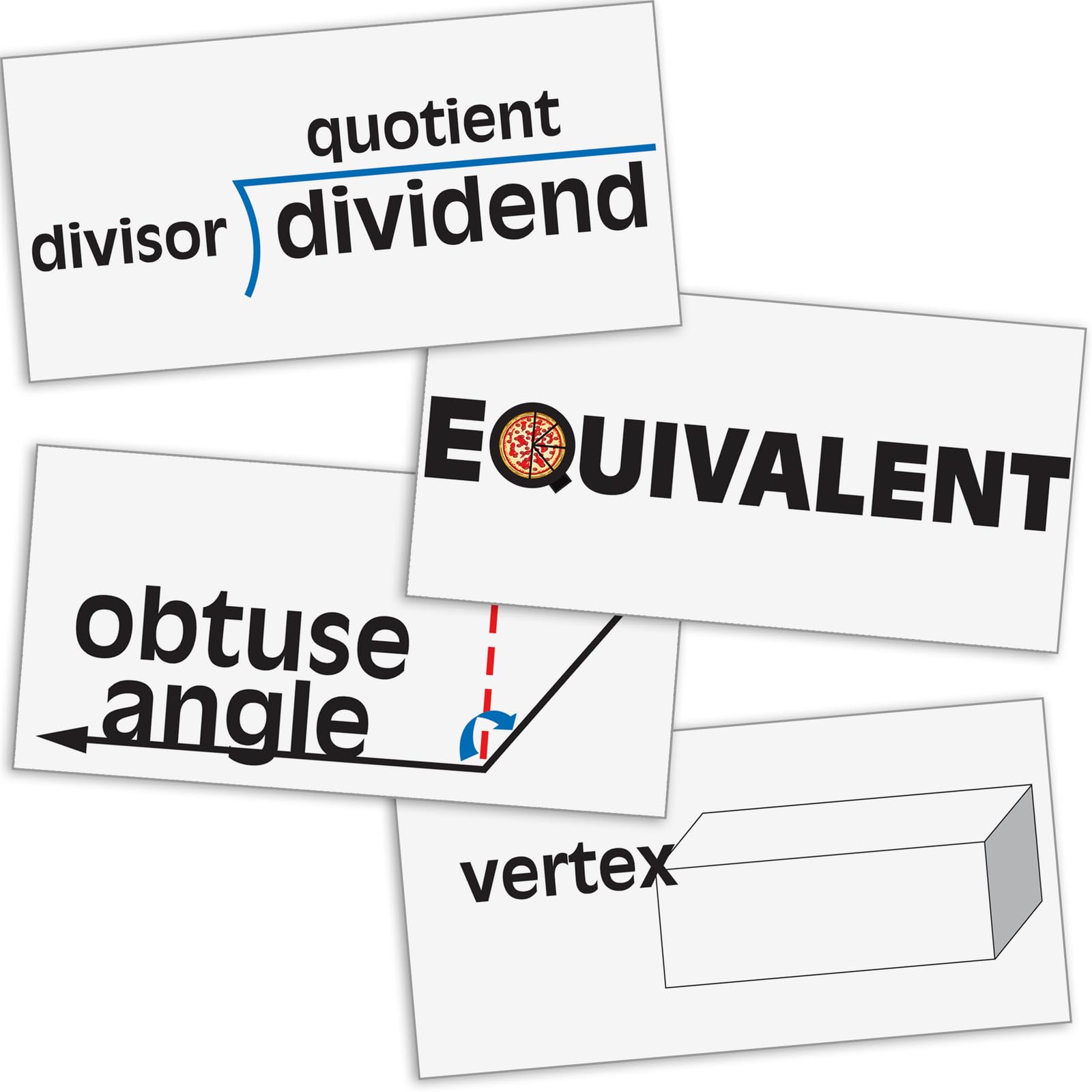 Really Good Stuff Math Vocabulary Word Wall - 45 Cards