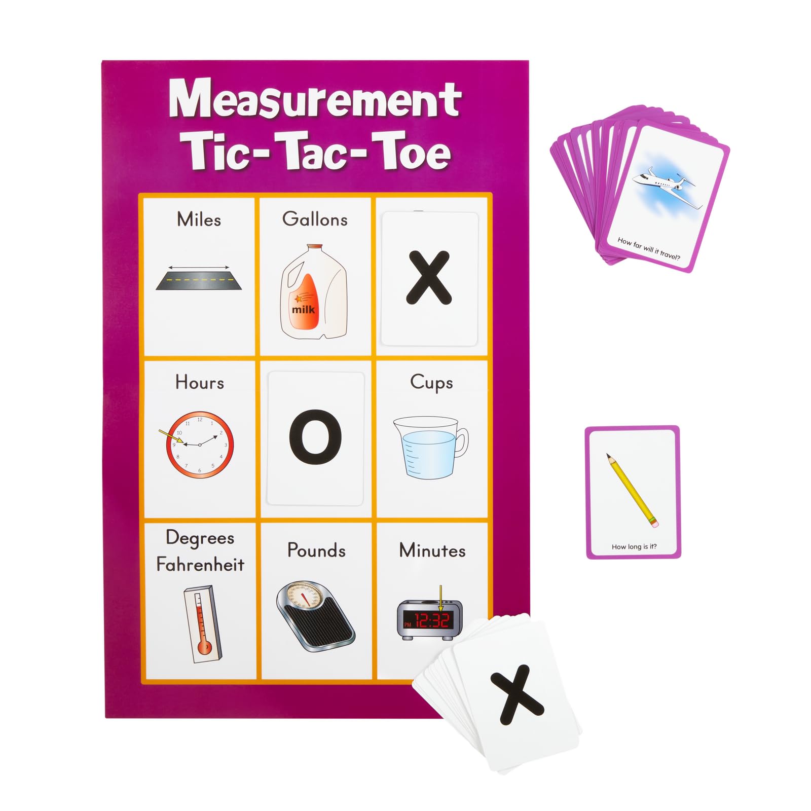 Really Good Stuff Measurement Tic-Tac-Toe Numeracy Center - 1 Kit - Ages 7-8, Grades 2-3 - Image 6