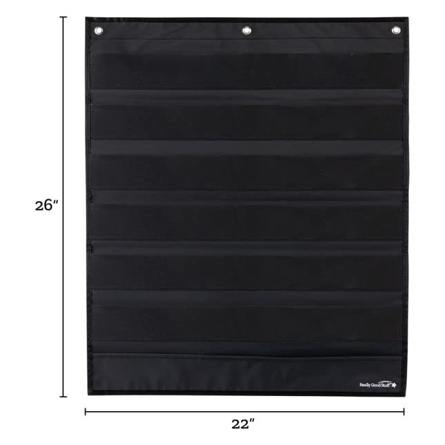 Really Good Stuff Medium Rectangle Pocket Chart Black - 1 Pocket Chart - Image 5