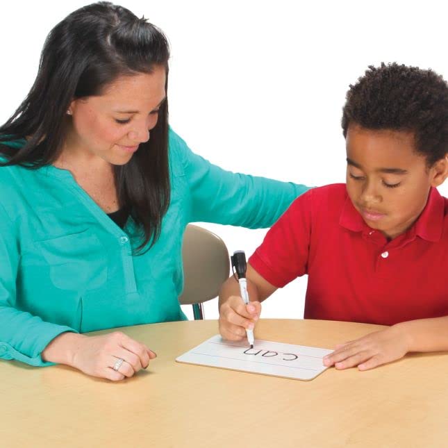Really Good Stuff Mini Non-Magnetic 9"x 6" 2-Sided Blank and Lined Dry Erase Boards - Set of 12 - Image 5