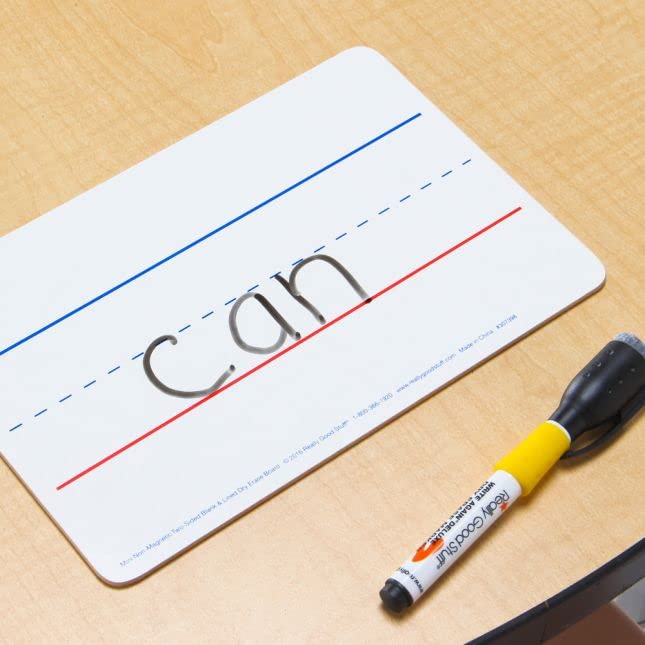 Really Good Stuff Mini Non-Magnetic 9"x 6" 2-Sided Blank and Lined Dry Erase Boards - Set of 12 - Image 6