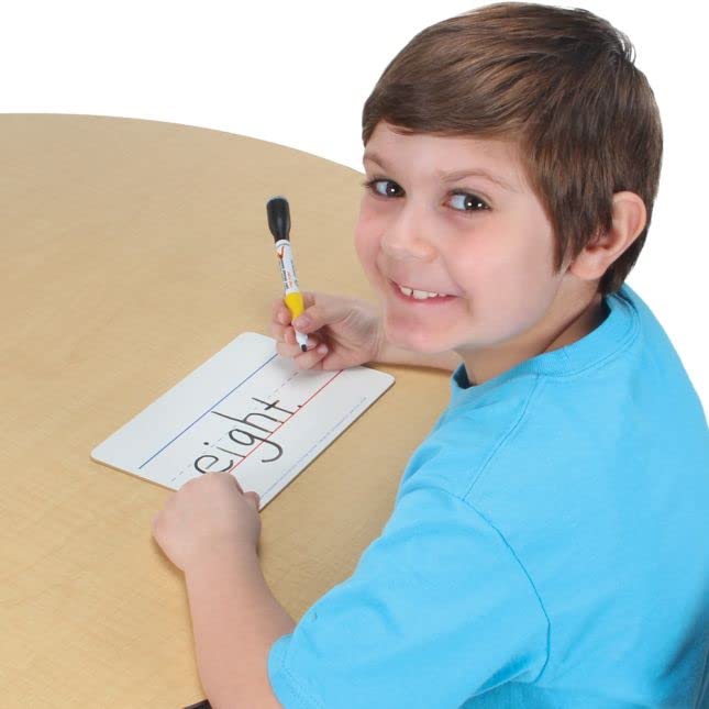 Really Good Stuff Mini Non-Magnetic 9"x 6" 2-Sided Blank and Lined Dry Erase Boards - Set of 12 - Image 7