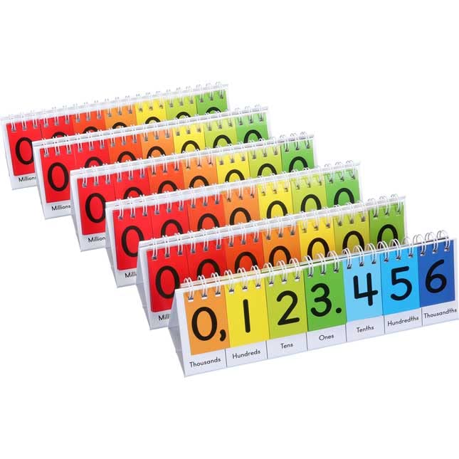 Really Good Stuff Mini Place Value Flip Charts - Set of 6 - Image 3