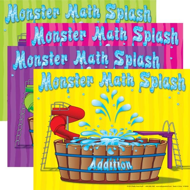 Really Good Stuff Monster Math Splash - Addition Numeracy Center - 1 numeracy Center - Image 4