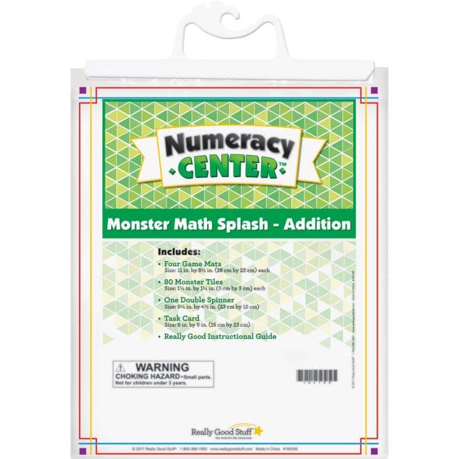 Really Good Stuff Monster Math Splash - Addition Numeracy Center - 1 numeracy Center - Image 5