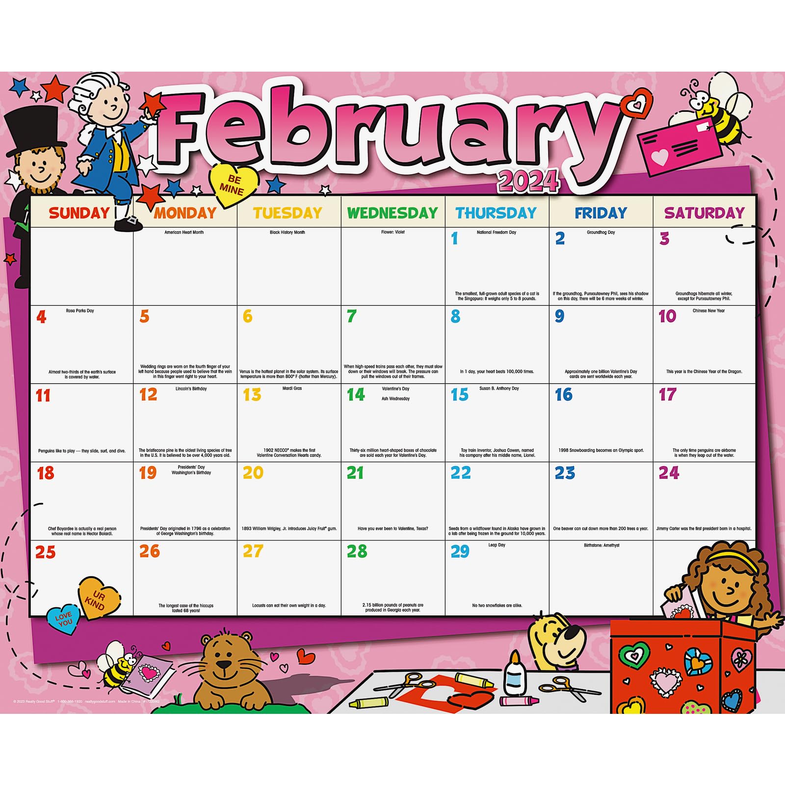 Really Good Stuff Monthly Calendar Pages and Stickers 2023-2024 Double Sided Primary and Intermediate, 22" x 18" Each - Classroom Essentials, Teacher Must Haves - Image 3