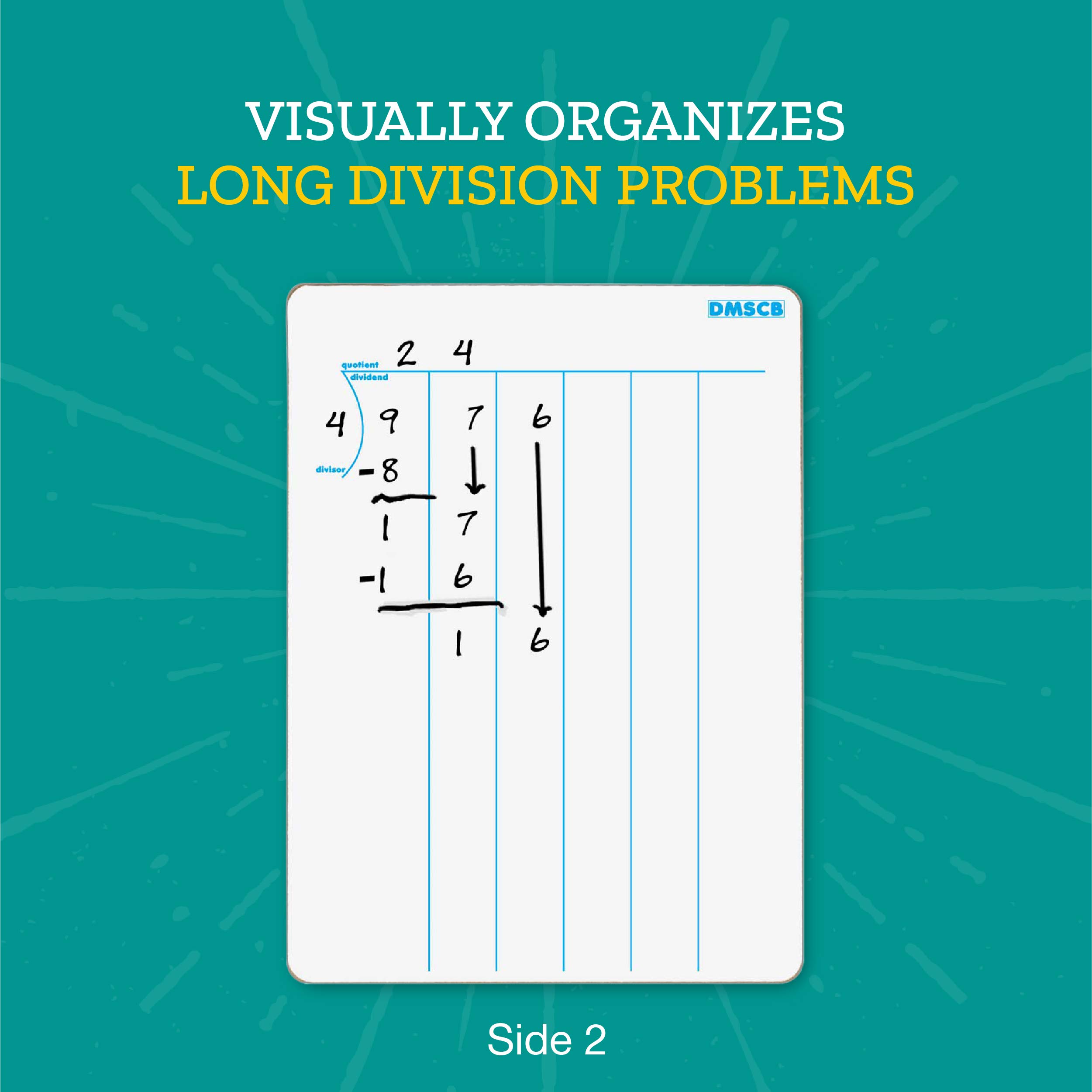 Really Good Stuff Multi-Digit Computation Dry Erase Board Set - 6 Boards - Image 3